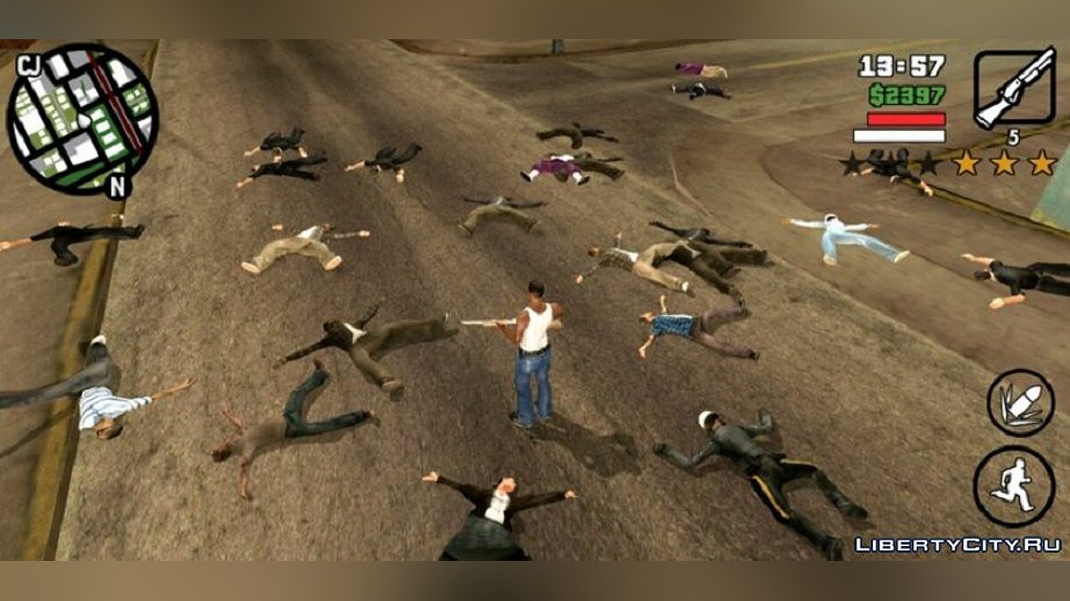 Трупы людей не исчезают для GTA San Andreas (iOS, Android) - Картинка #1