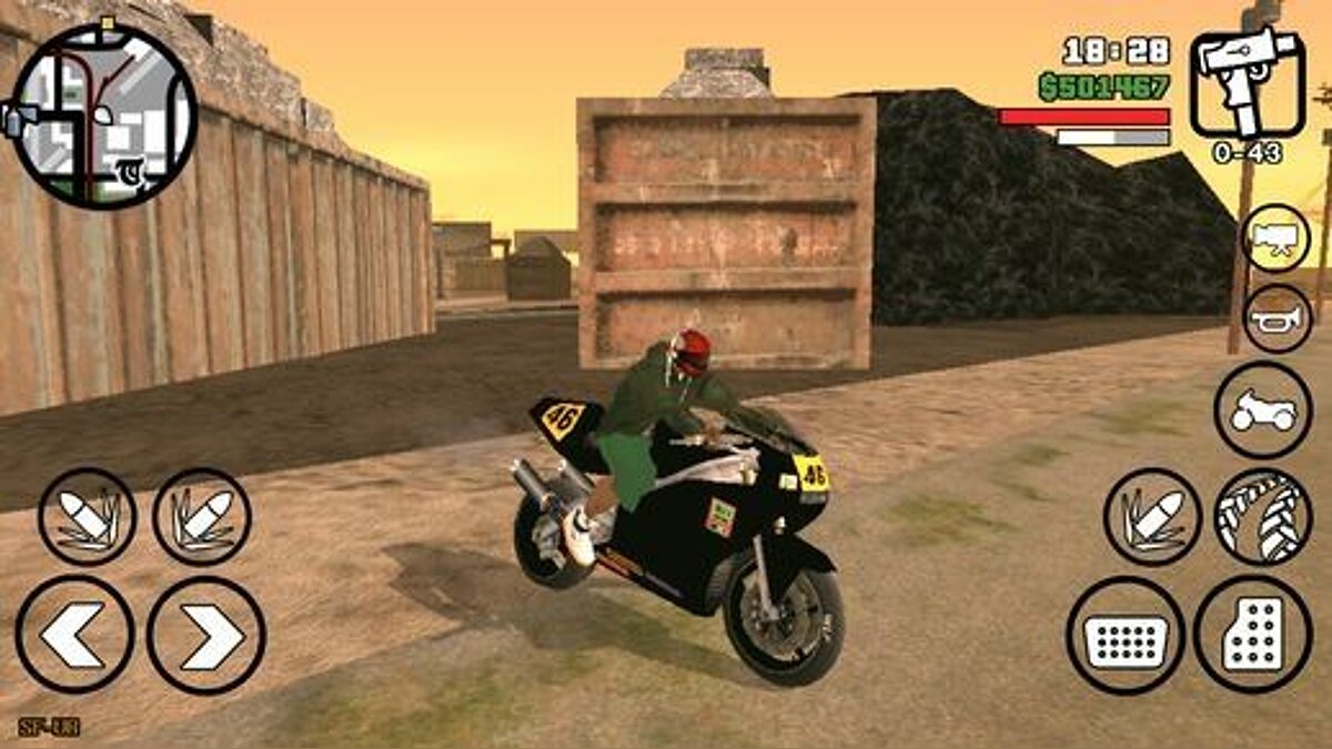 Automatic Motorcycle Helmet for Android для GTA San Andreas (iOS, Android) - Картинка #1