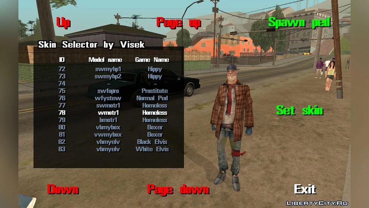Skin Selector by Visek / GTA San Andreas (iOS, Android)