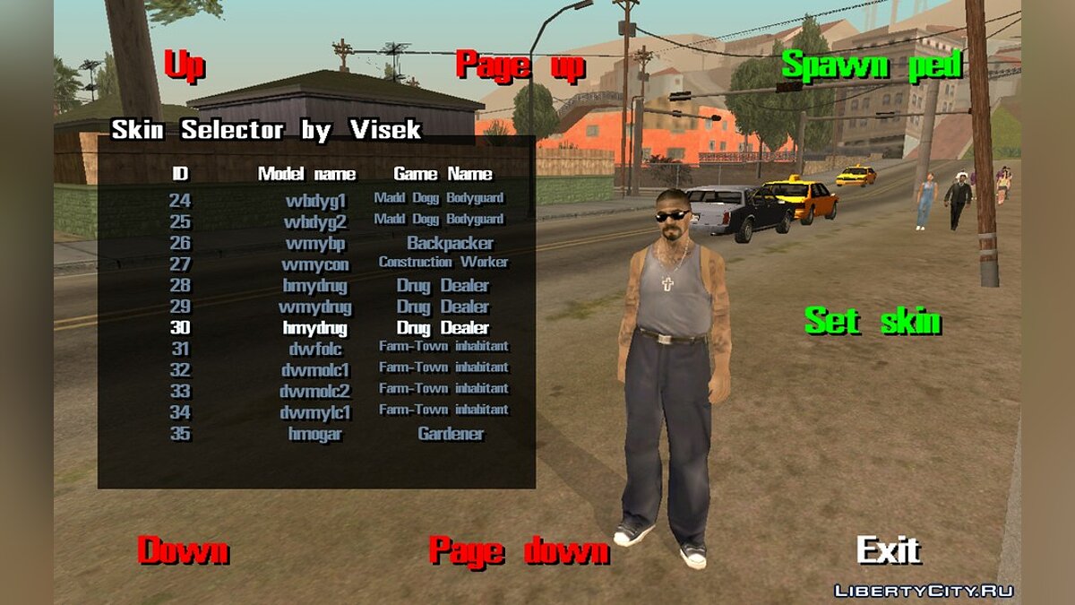 Skin Selector v для GTA San Andreas