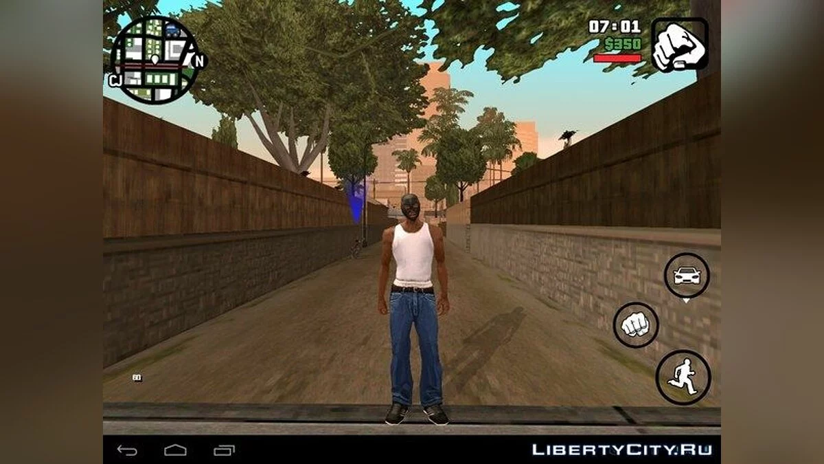 Надеть/снять маску грабителя / GTA San Andreas (iOS, Android)