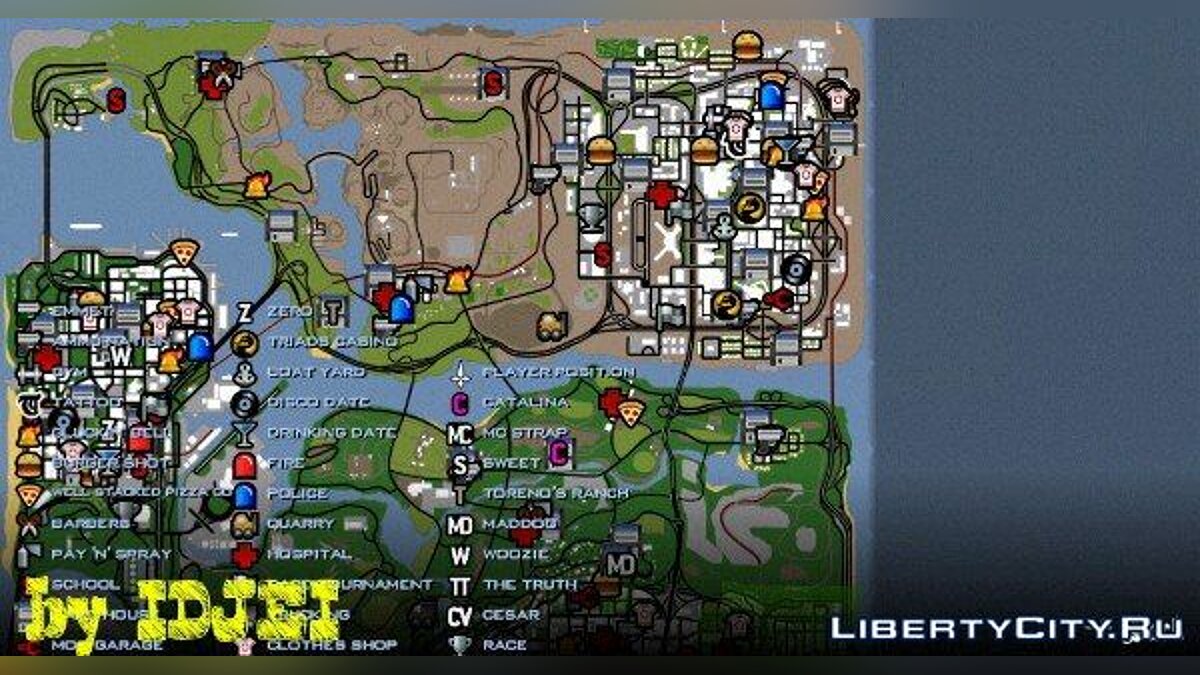 Full map icons для GTA San Andreas (iOS, Android) - Картинка #3