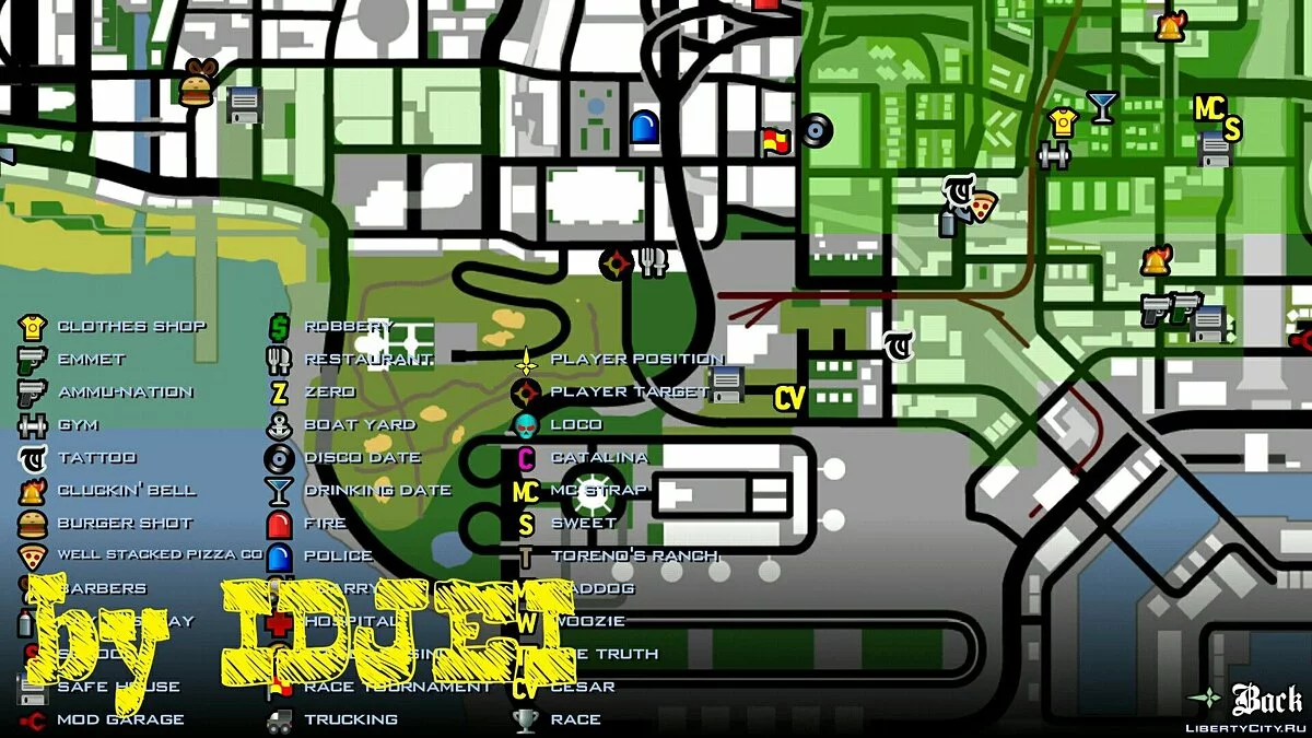 Ресторан в районе Вёрдант-Блаффс / GTA San Andreas (iOS, Android)