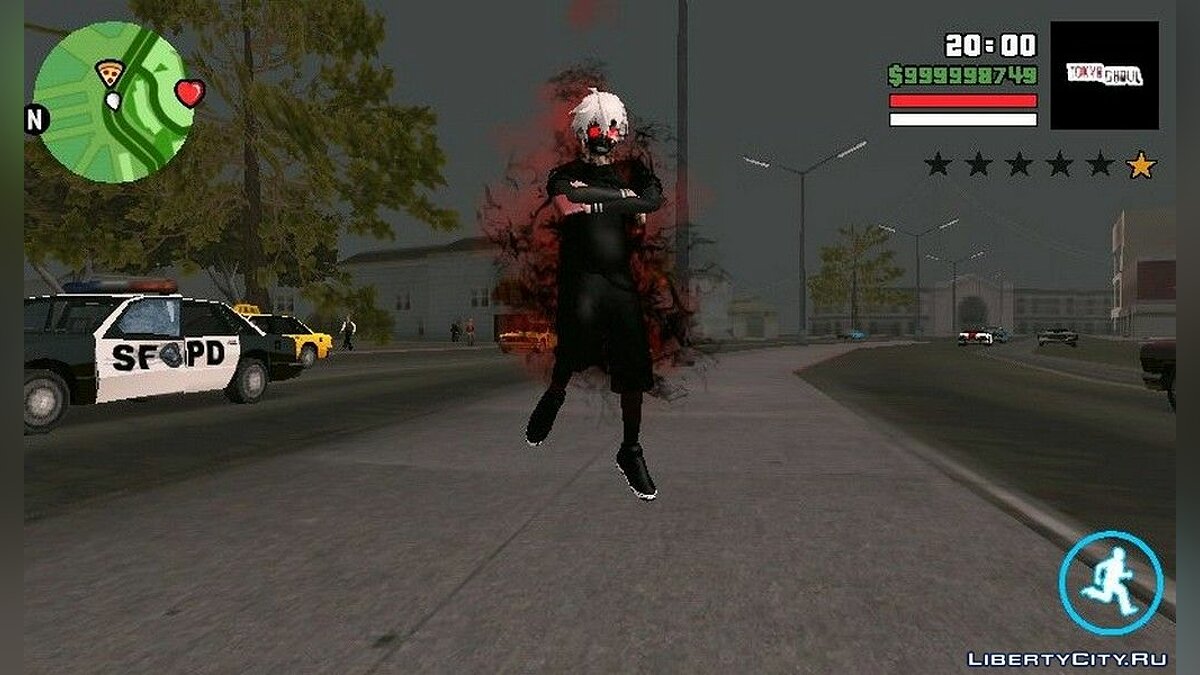 Скачать Ken Kaneki V2.1 [FINAL] - Способности из аниме Токийский Гуль для  GTA San Andreas (iOS, Android)