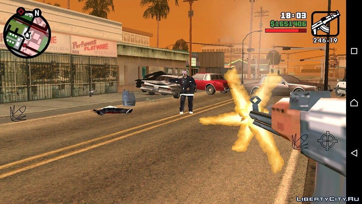 Вид від першого лиця для GTA San Andreas (iOS, Android) - Картинка #1