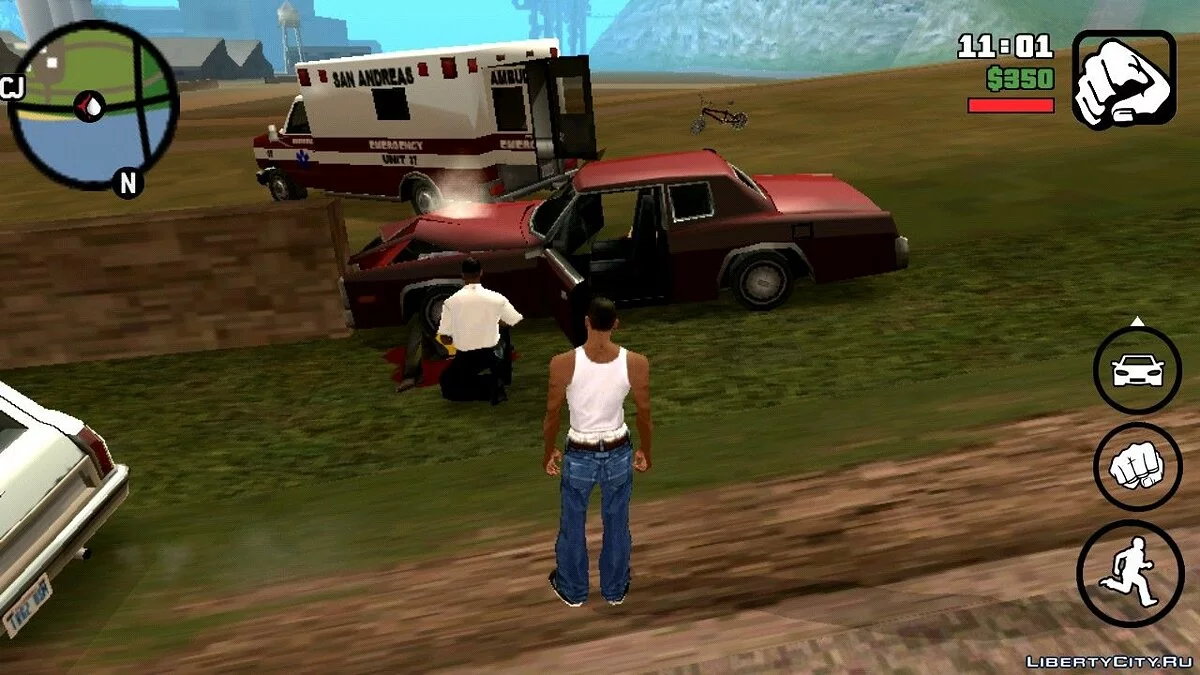 Авария возле Блюбери / GTA San Andreas (iOS, Android)