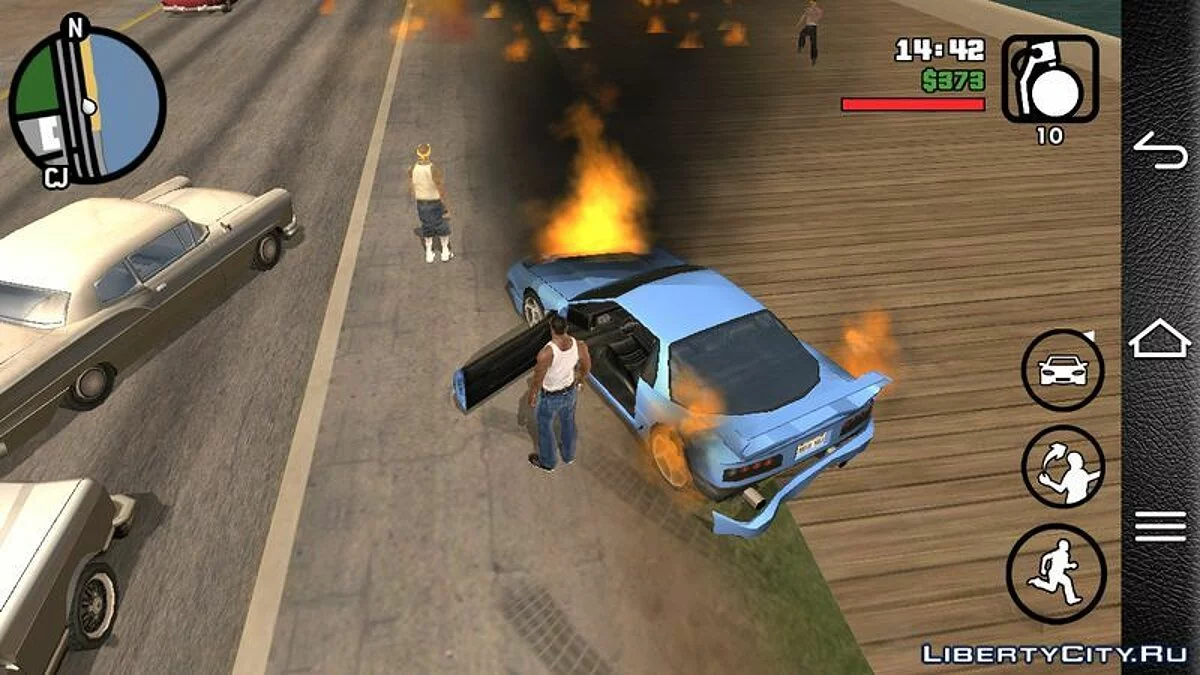 Машины горят как в GTA 4 / GTA San Andreas (iOS, Android)