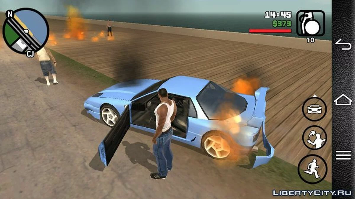 Машины горят как в GTA 4 / GTA San Andreas (iOS, Android)