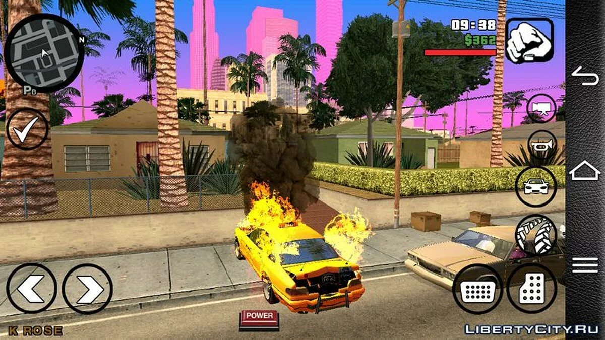 Машины горят как в GTA 4 / GTA San Andreas (iOS, Android)