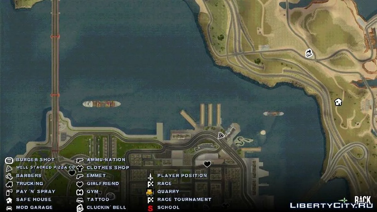 Открытая дверь на мосту / GTA San Andreas (iOS, Android)