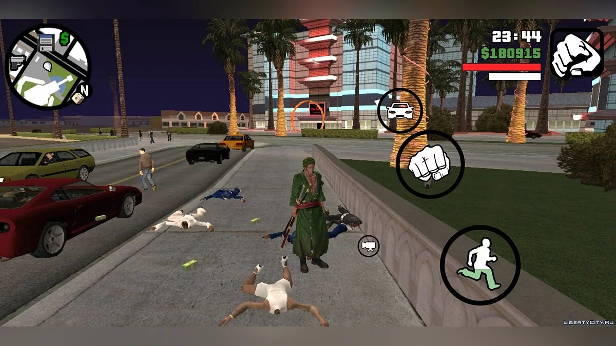 Самурай Зорро отрубающий головы / GTA San Andreas (iOS, Android)