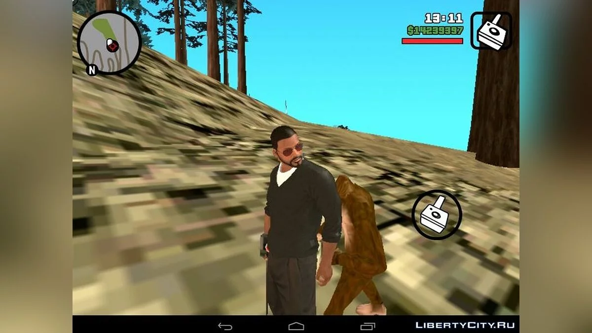 Снежный человек на горе Чилиад / GTA San Andreas (iOS, Android)