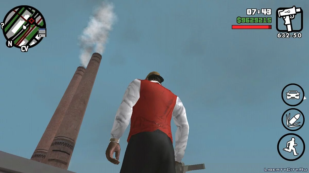Дым из труб на заводе / GTA San Andreas (iOS, Android)