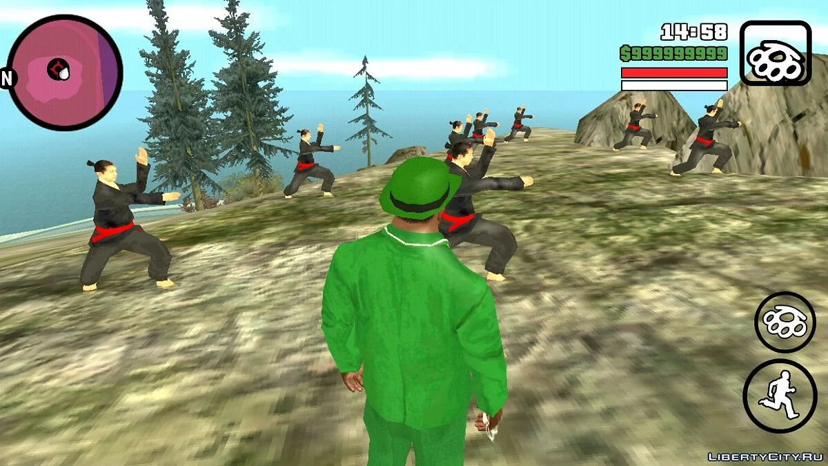 Каратисты на горе / GTA San Andreas (iOS, Android)