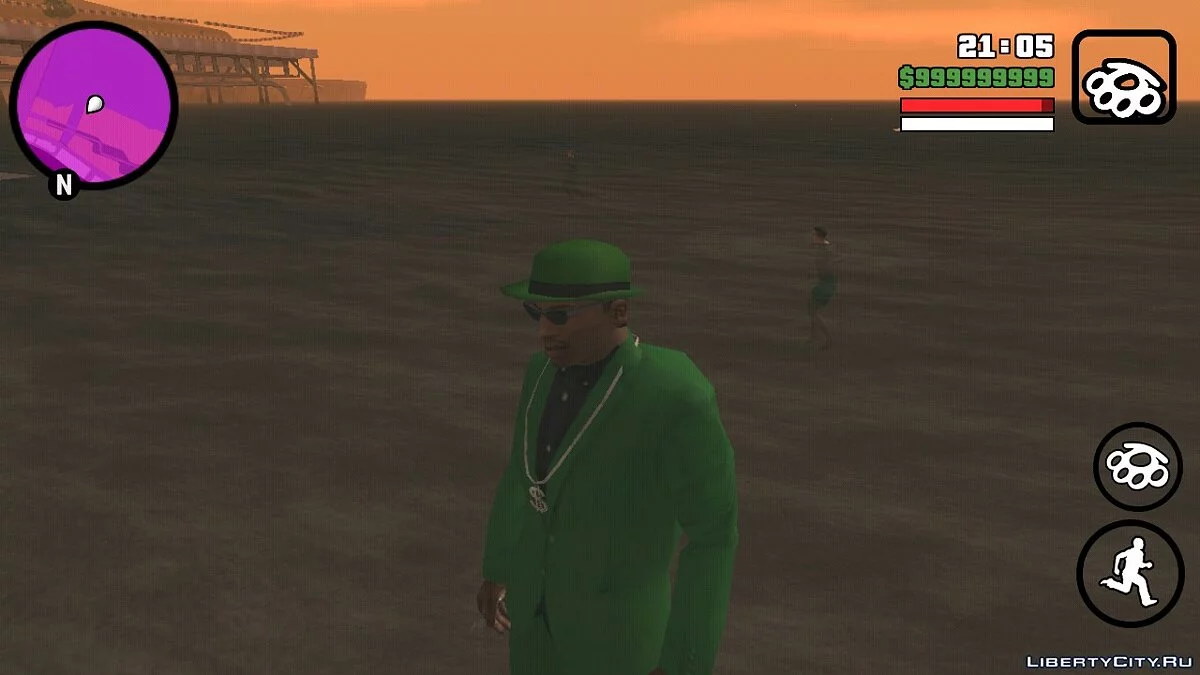 На пляжах люди плавают в воде / GTA San Andreas (iOS, Android)
