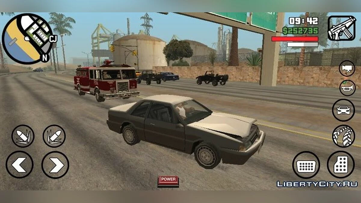 Пожарная машина на дороге / GTA San Andreas (iOS, Android)