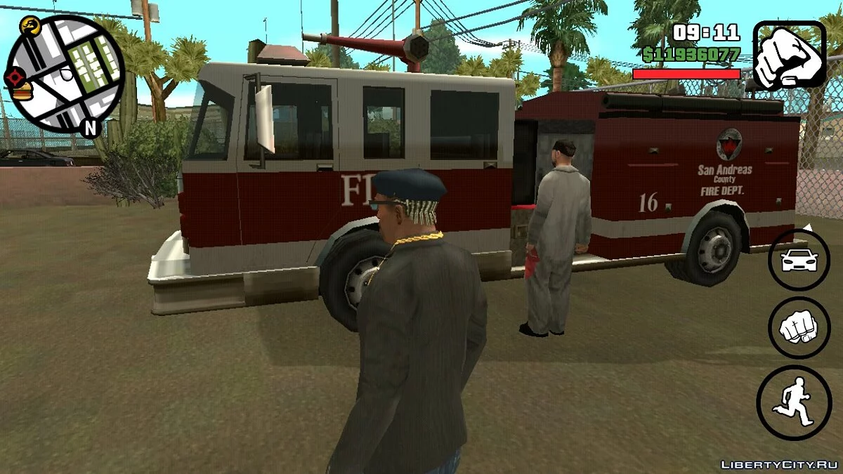 Реалистичная пожарная станция в Лас Вентурасе / GTA San Andreas (iOS, Android)