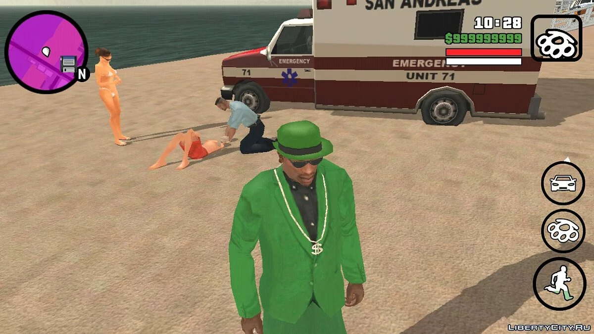 Спасение утонувшего парня / GTA San Andreas (iOS, Android)