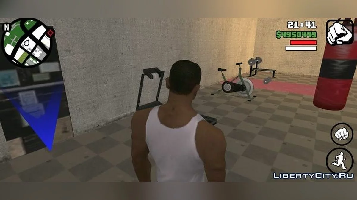 Спортзал в доме Сиджея  / GTA San Andreas (iOS, Android)