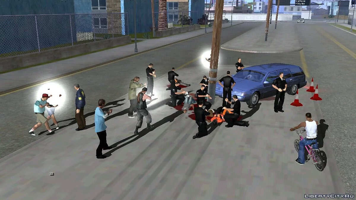 Авария возле Grove Street / GTA San Andreas (iOS, Android)