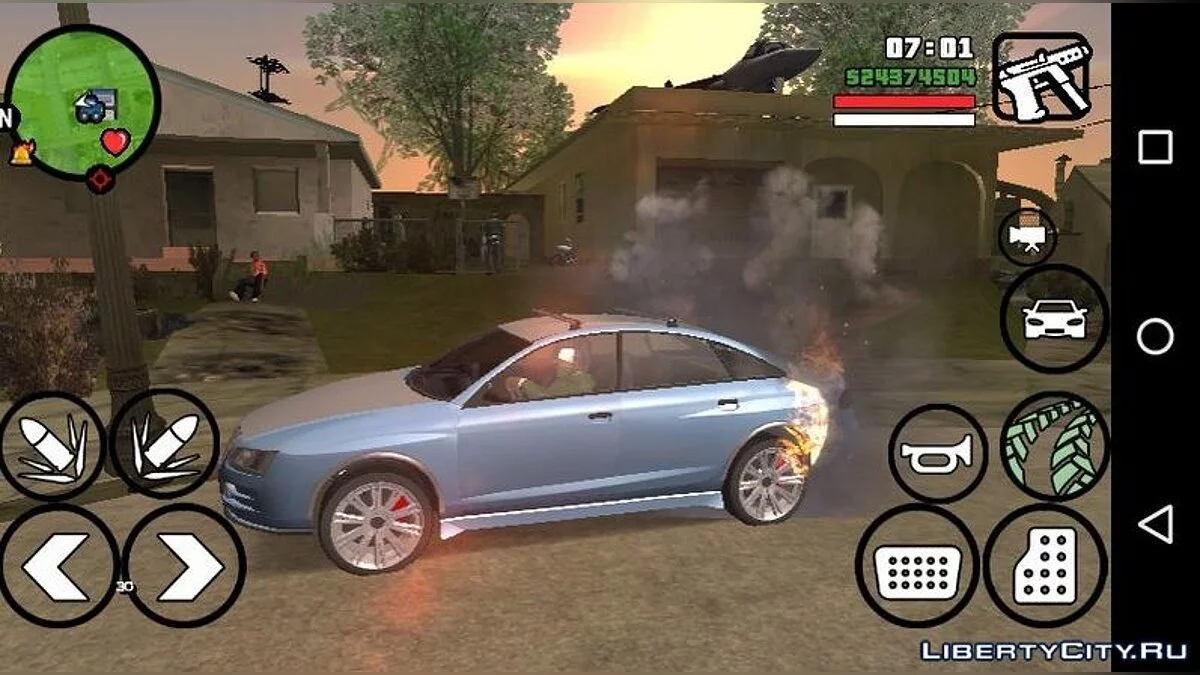 Горящие шины  / GTA San Andreas (iOS, Android)