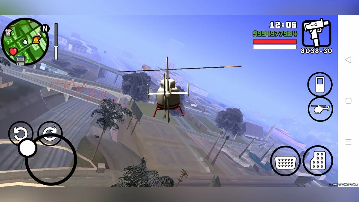 Камера во время полета из GTA 5 / GTA San Andreas (iOS, Android)