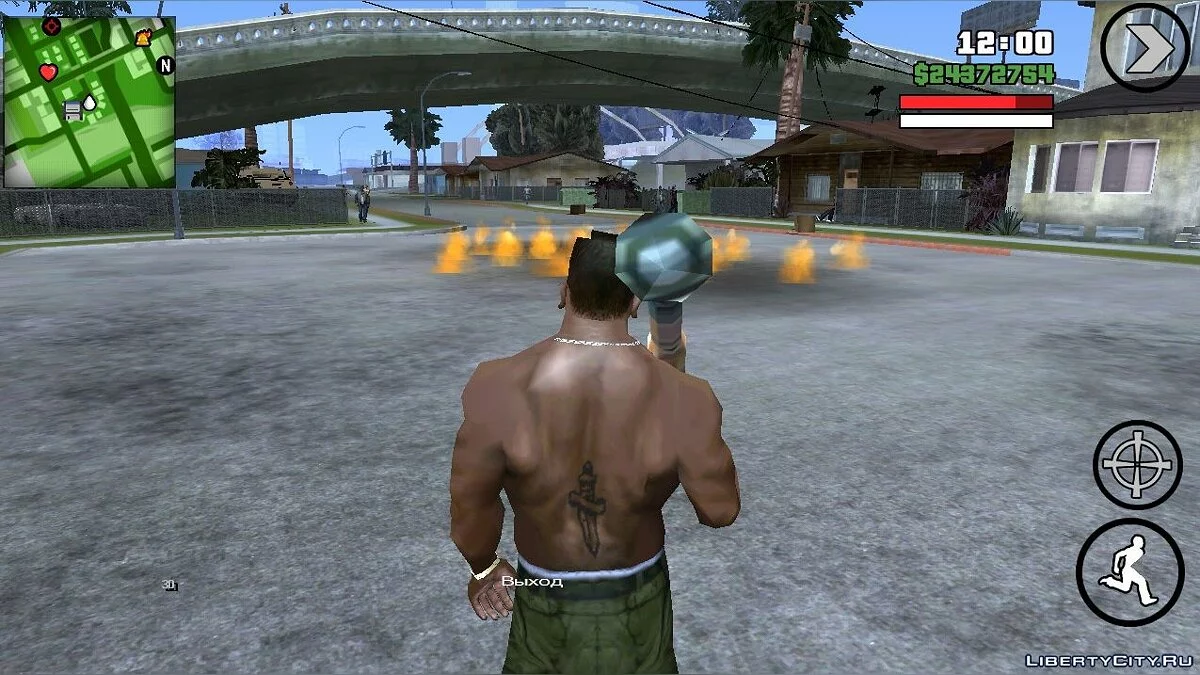 Смена оружия (3D меню) / GTA San Andreas (iOS, Android)