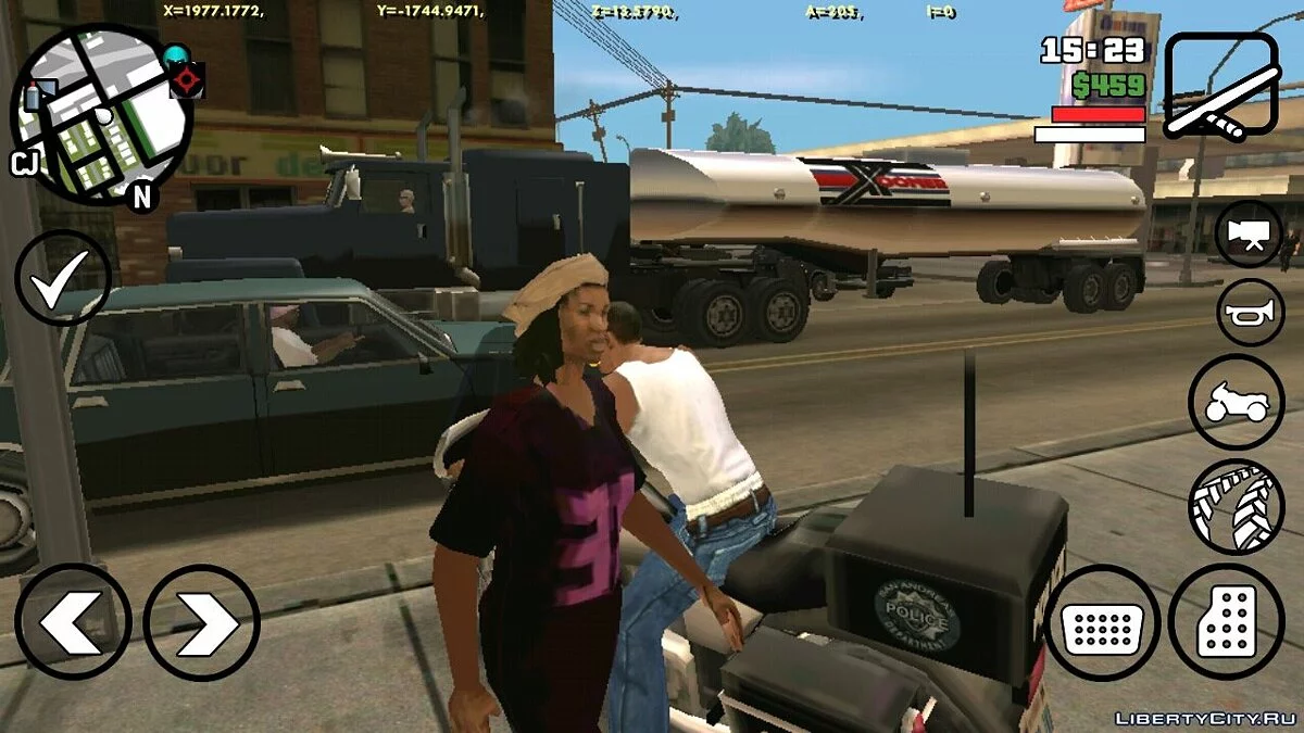Тягачи с трейлерами в траффике / GTA San Andreas (iOS, Android)
