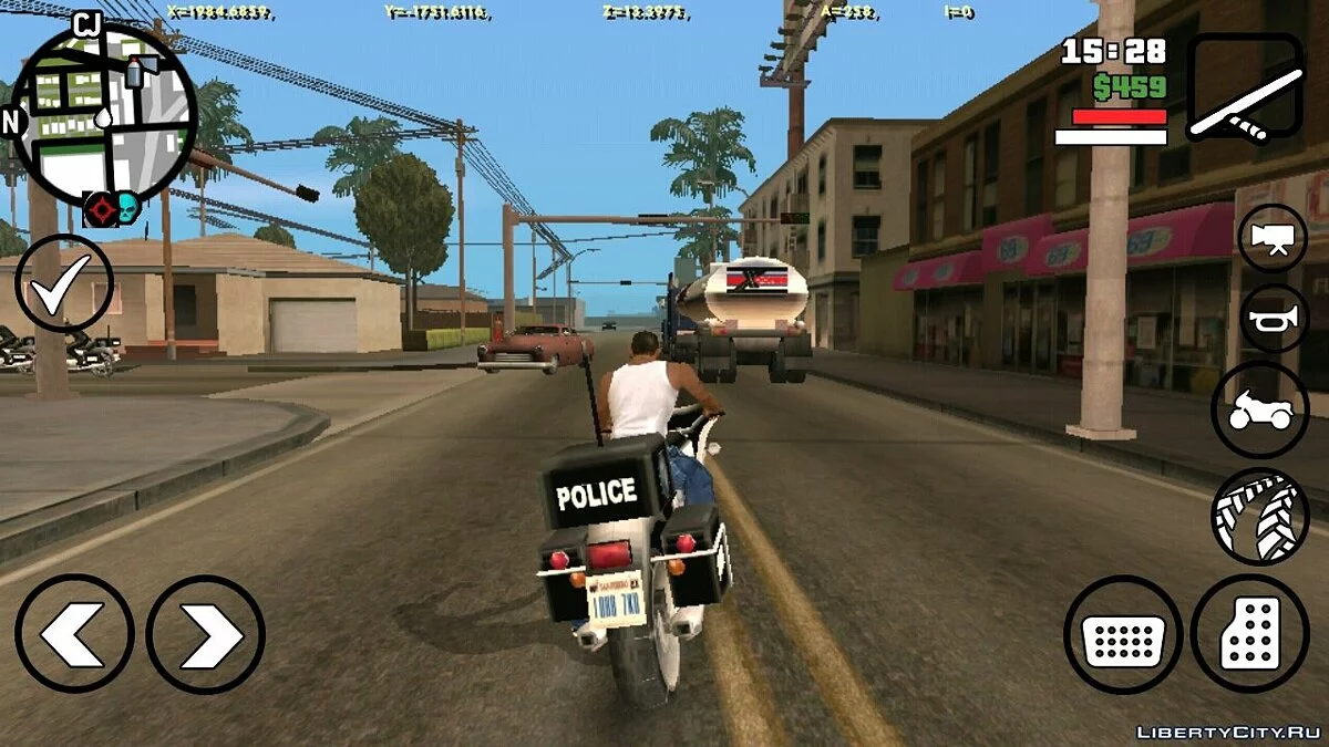 Тягачи с трейлерами в траффике / GTA San Andreas (iOS, Android)