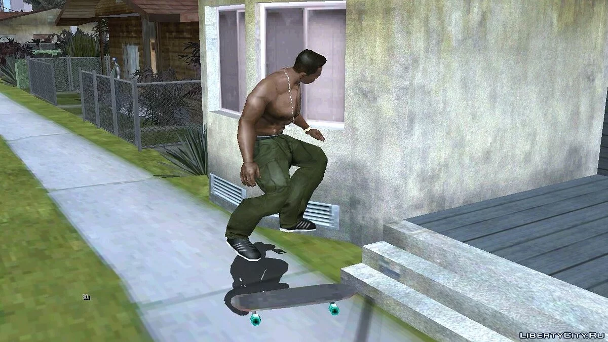 Возможность кататься на скейтборде / GTA San Andreas (iOS, Android)