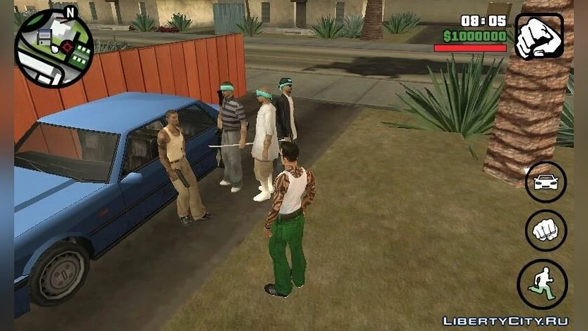 Свит, Цезарь и Вузи вместе со своими бандами  / GTA San Andreas (iOS, Android)