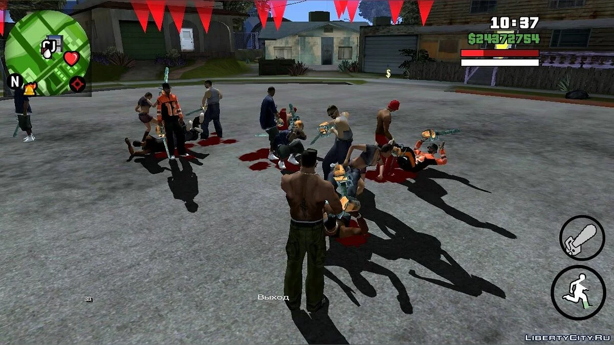 Матч смерти на Grove Street (На бензопилах, CLEO-миссия) / GTA San Andreas (iOS, Android)