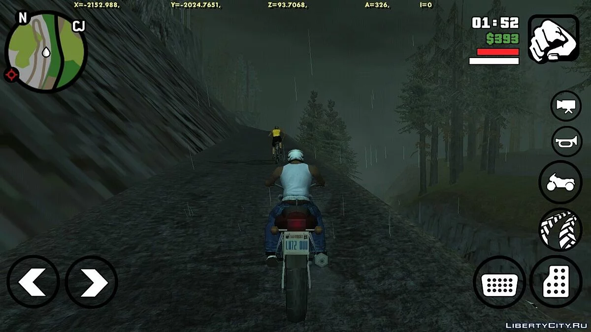 Велосипедист на горе Чилиад / GTA San Andreas (iOS, Android)