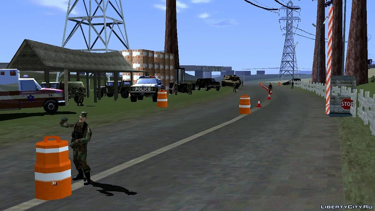 Блокпост полиции  / GTA San Andreas (iOS, Android)