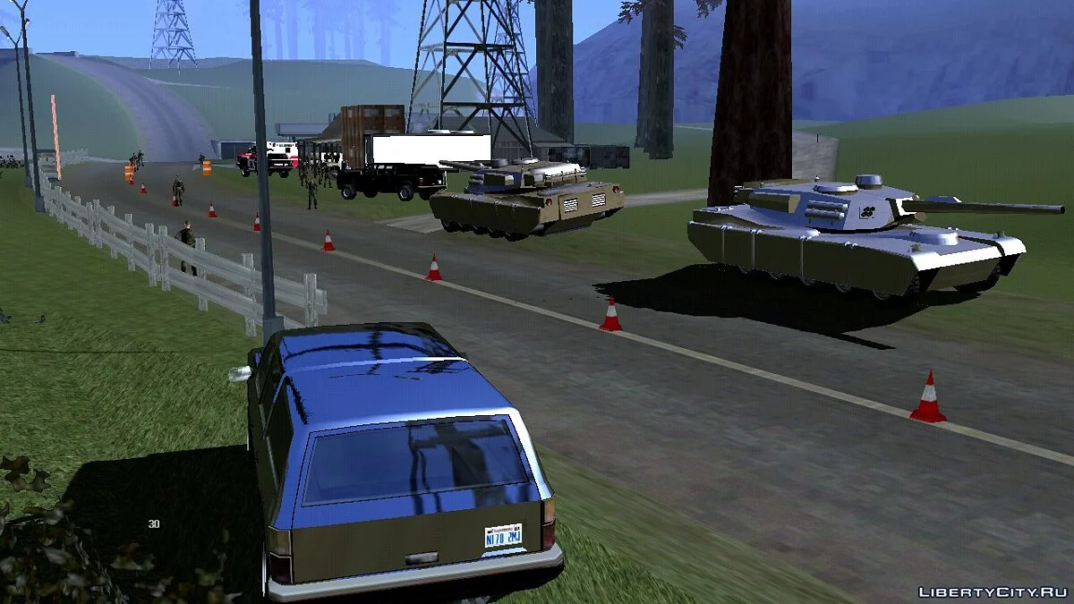 Блокпост полиции  / GTA San Andreas (iOS, Android)