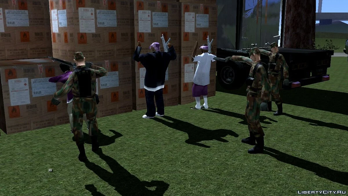 Блокпост полиции  / GTA San Andreas (iOS, Android)