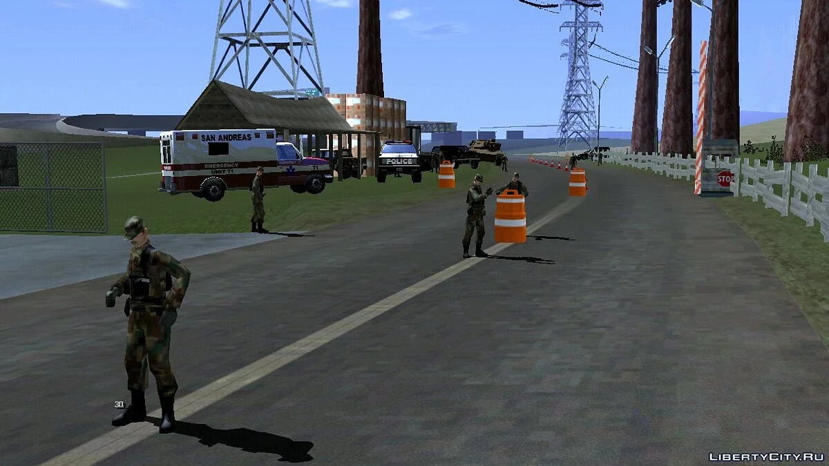 Блокпост полиции  / GTA San Andreas (iOS, Android)