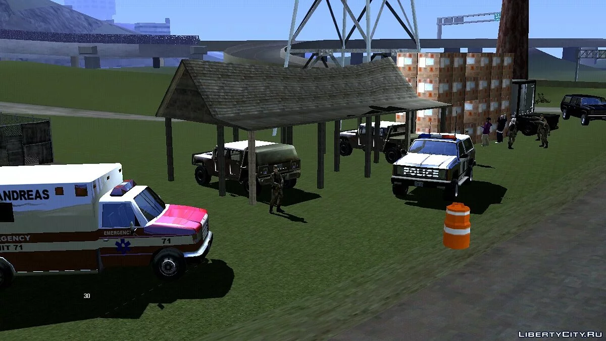 Блокпост полиции  / GTA San Andreas (iOS, Android)