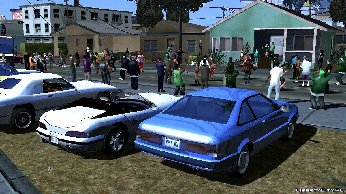 Большая вечеринка, возле дома Биг Смоука / GTA San Andreas (iOS, Android)
