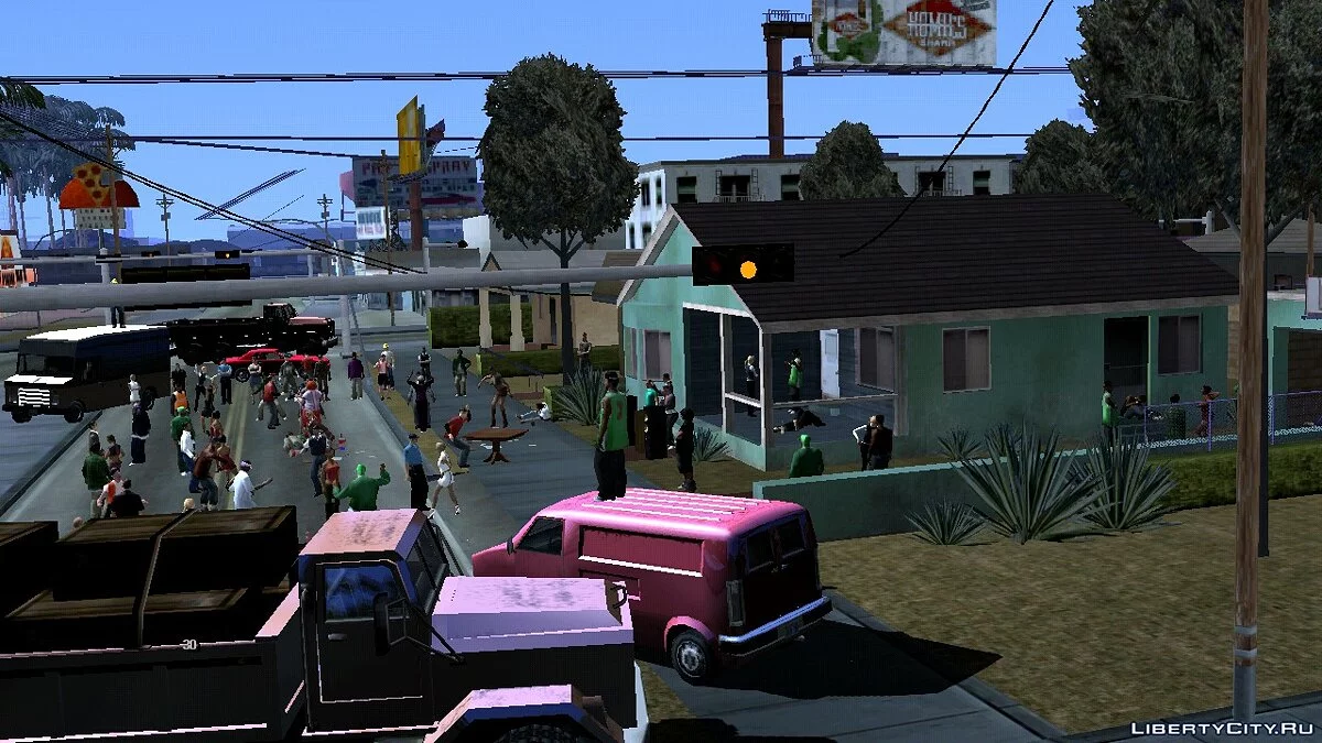 Большая вечеринка, возле дома Биг Смоука / GTA San Andreas (iOS, Android)