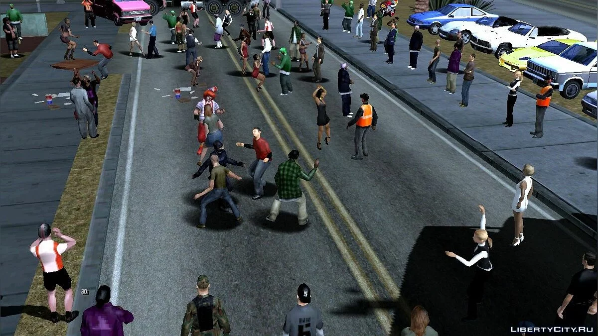 Большая вечеринка, возле дома Биг Смоука / GTA San Andreas (iOS, Android)
