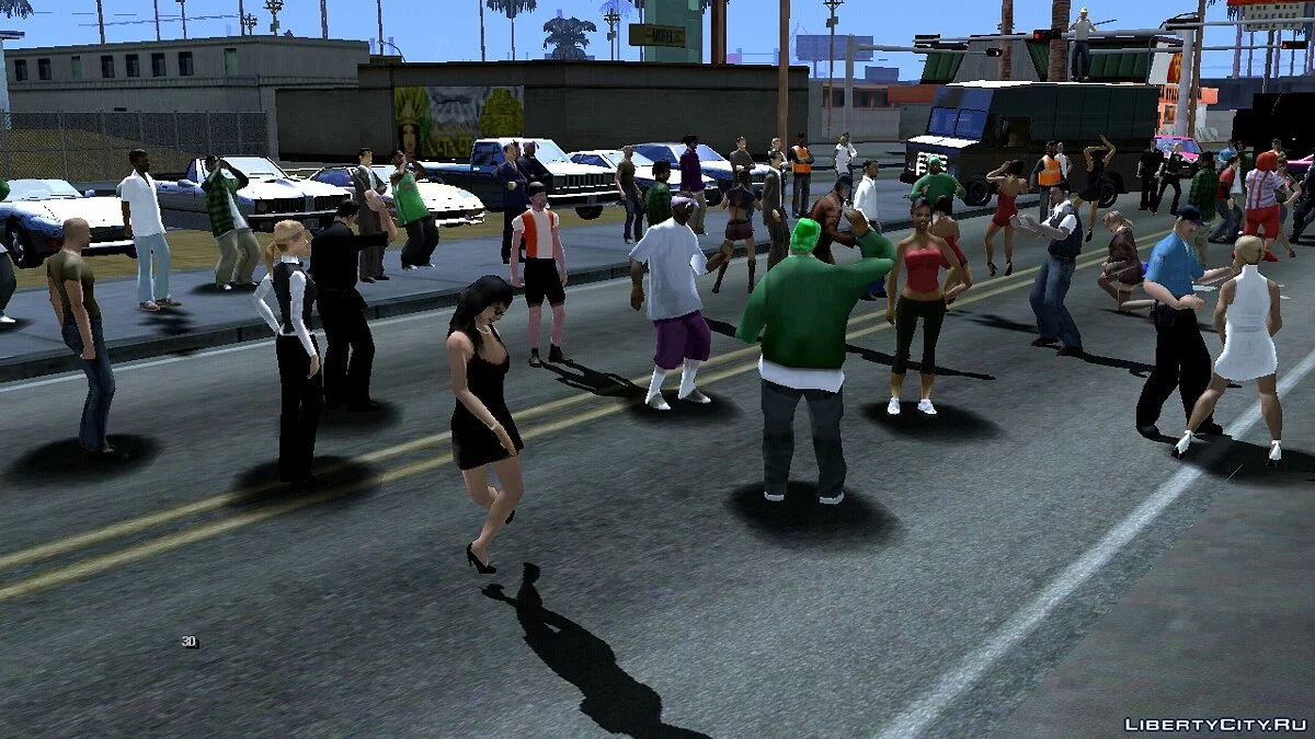 Большая вечеринка, возле дома Биг Смоука / GTA San Andreas (iOS, Android)