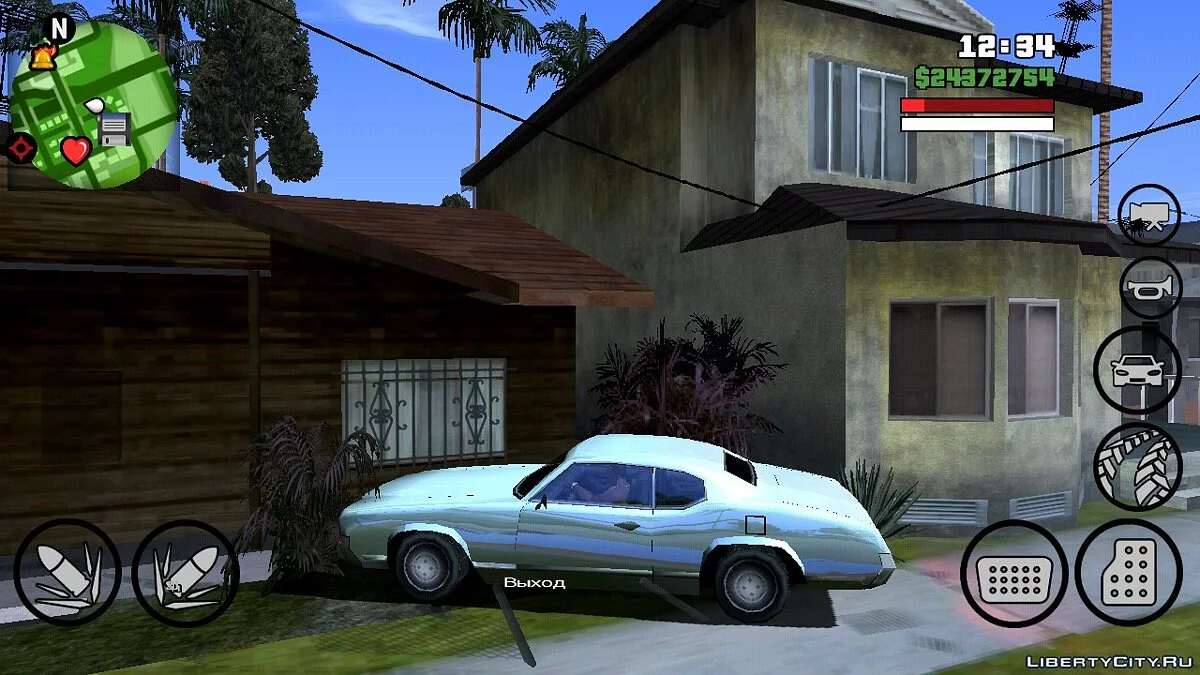 Уменьшиться здоровье при столкновении  / GTA San Andreas (iOS, Android)