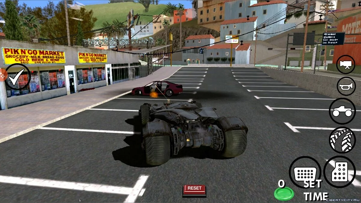 Бэтмобиль с рабочим оружием (только DFF) / GTA San Andreas (iOS, Android)