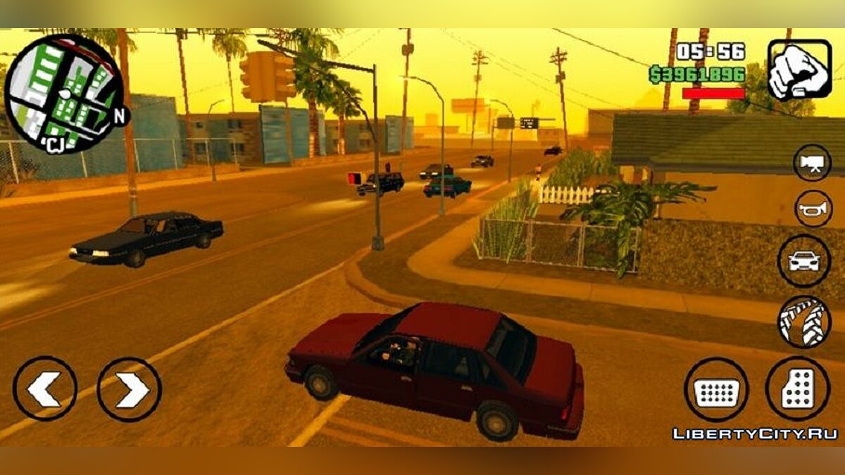 Скачать Режим среднего трафика для GTA San Andreas (iOS, Android)