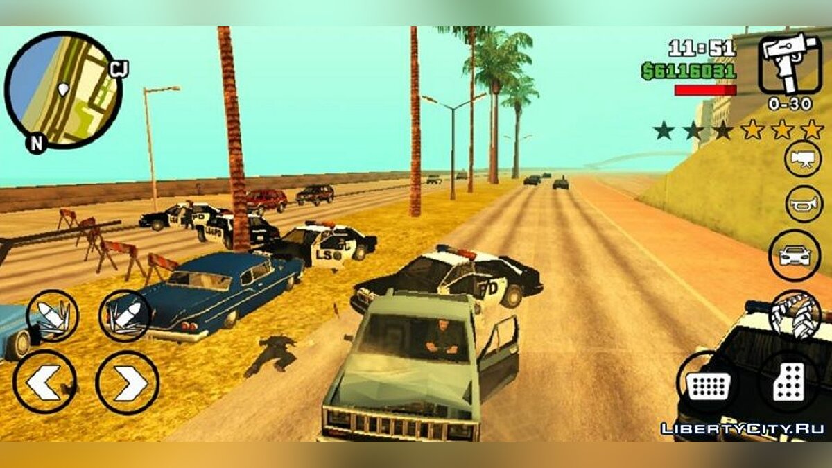 Скачать Режим среднего трафика для GTA San Andreas (iOS, Android)