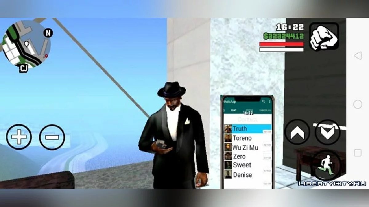 Айфон с интерактивными функциями  / GTA San Andreas (iOS, Android)