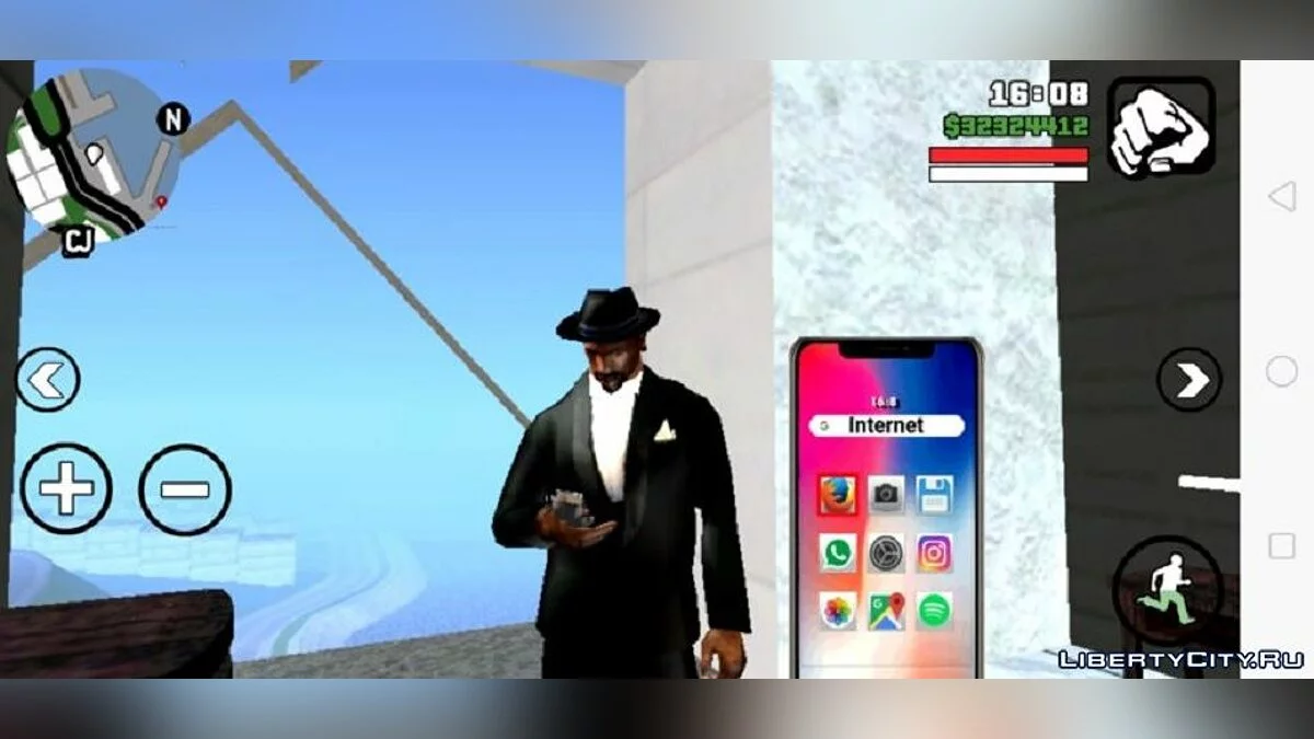 Айфон с интерактивными функциями  / GTA San Andreas (iOS, Android)