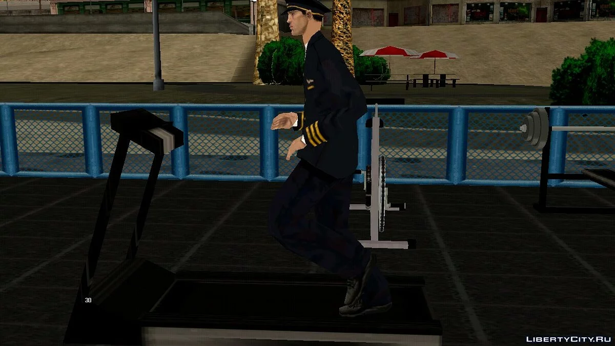 Оживленный пляжный спортзал в стиле GTA 5 / GTA San Andreas (iOS, Android)