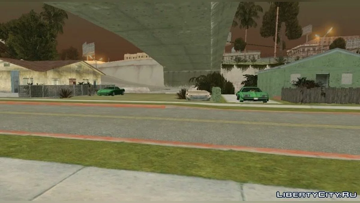 Припаркованные машины на Grove Street / GTA San Andreas (iOS, Android)